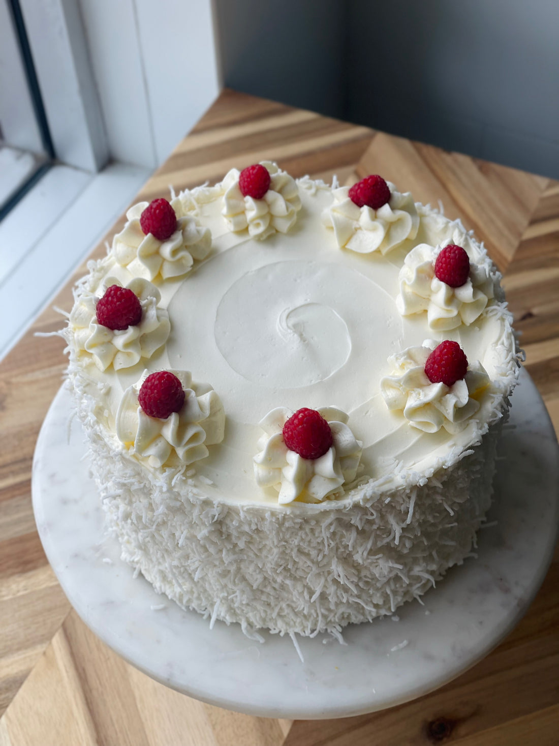 Coconut Raspberry Cake