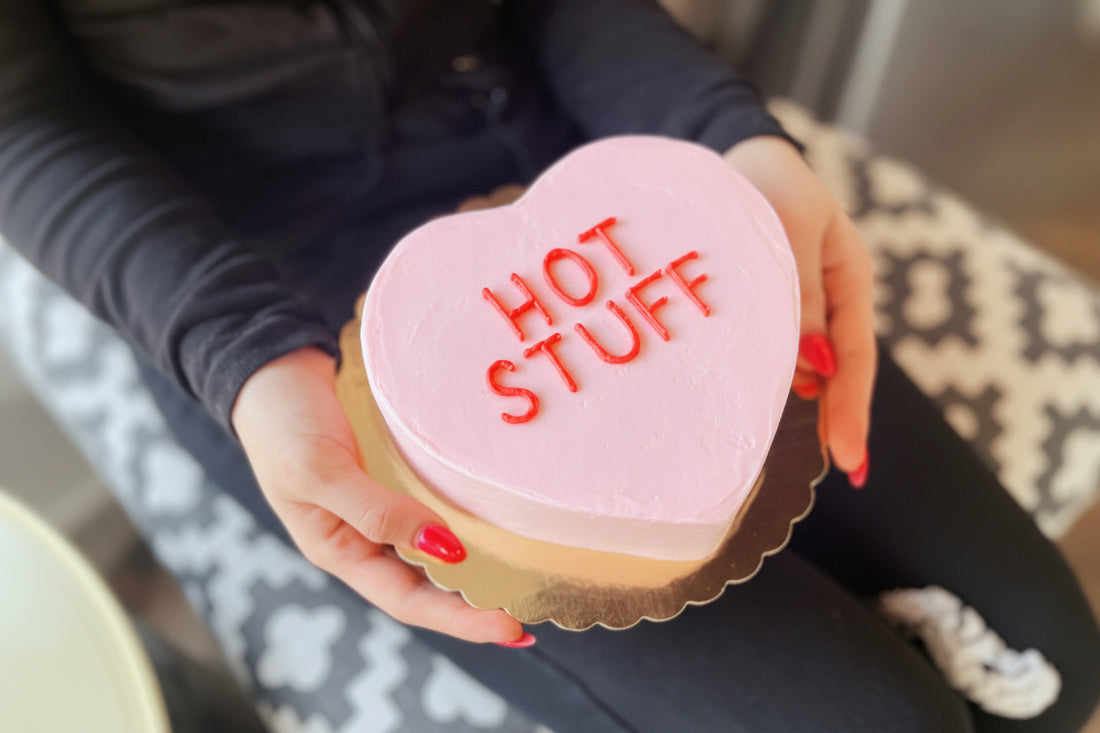 Conversation Heart Cake