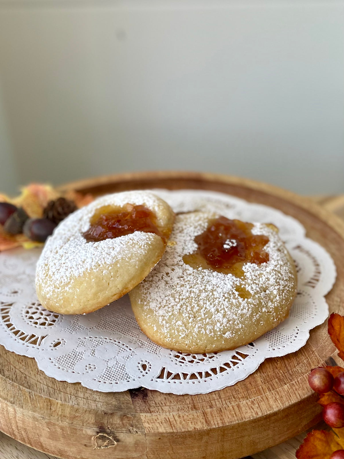 Pear Thumbprint Butter Cookies
