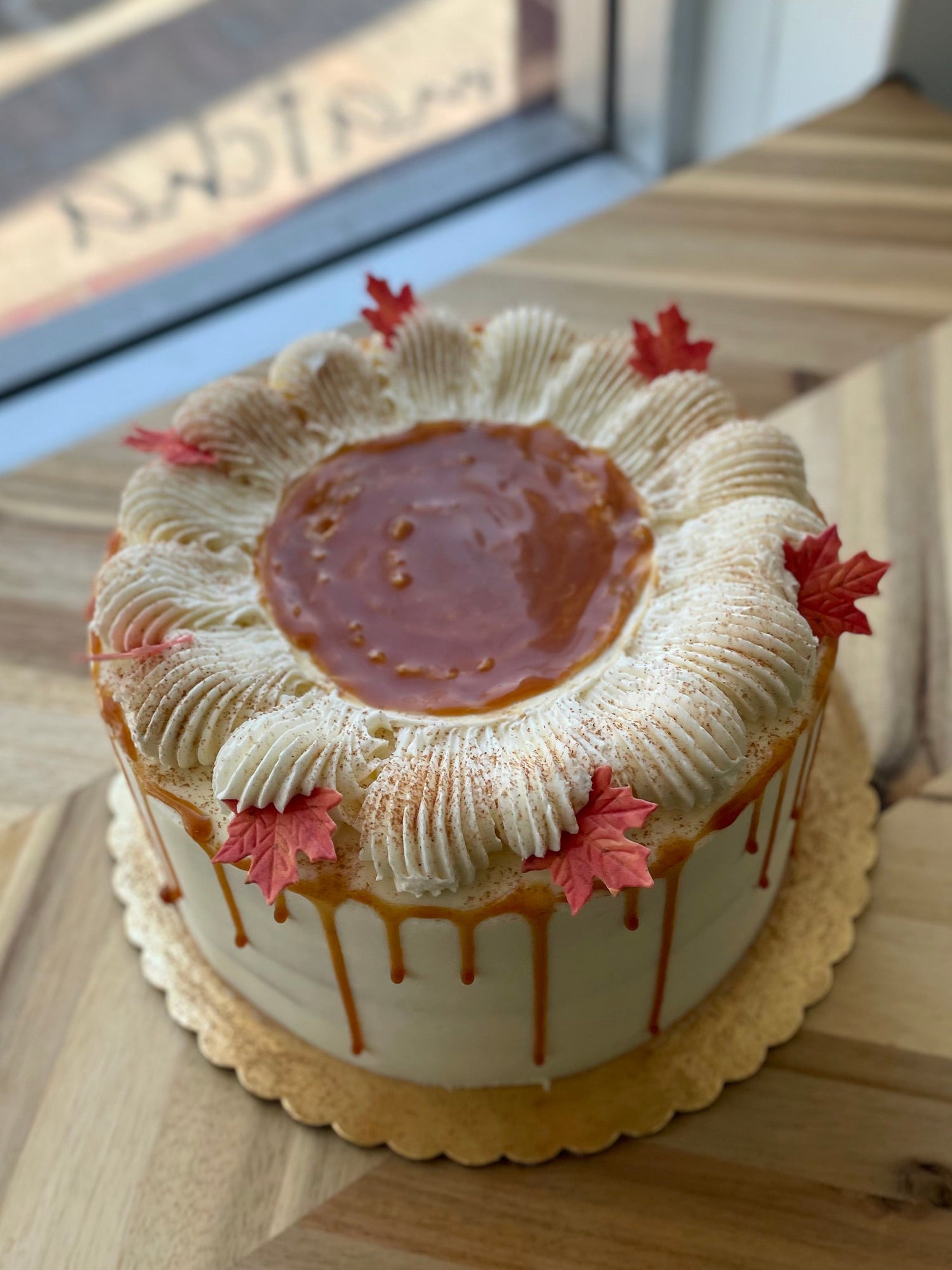 Salted Caramel Pumpkin Cream Cheese Cake