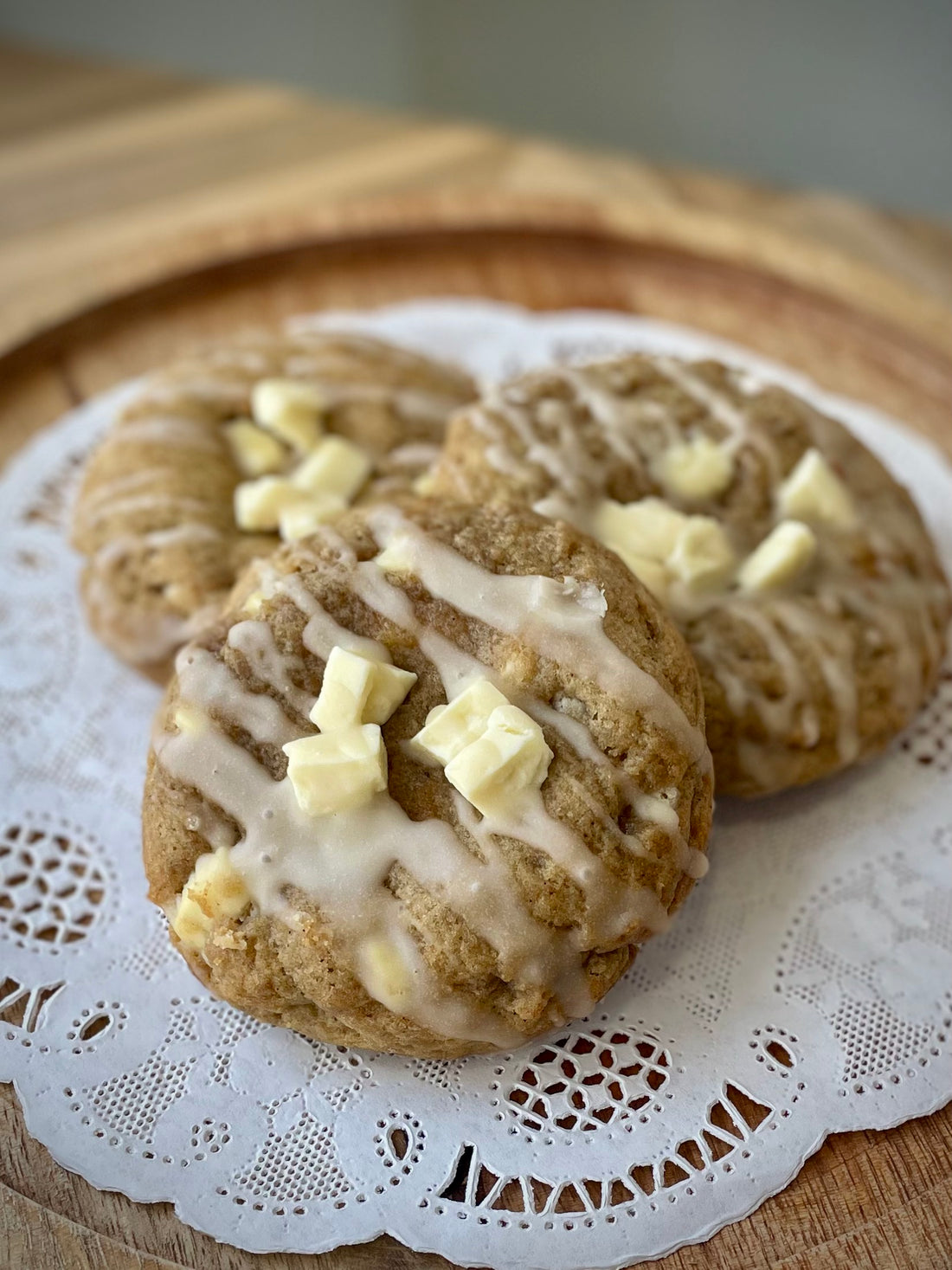 Spiced White Chocolate Maple Cookies