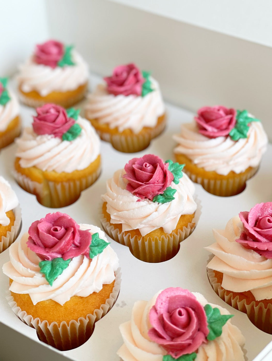 Bridgerton Rose Cupcakes