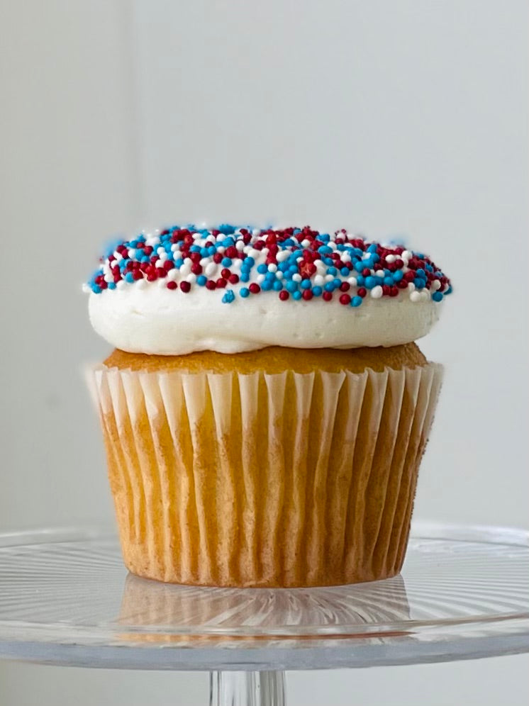 Americana Dot Cupcake