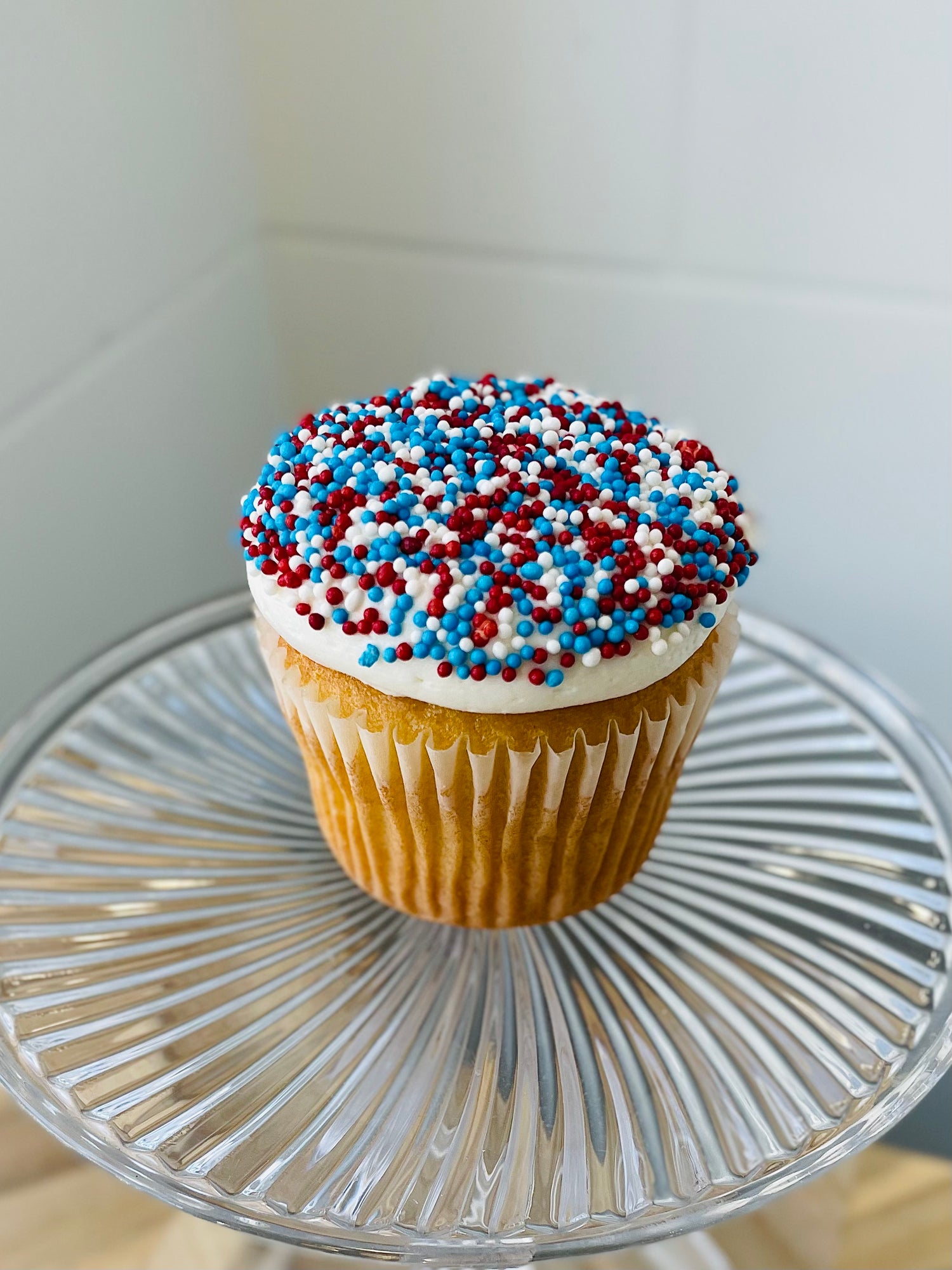 Americana Dot Cupcake
