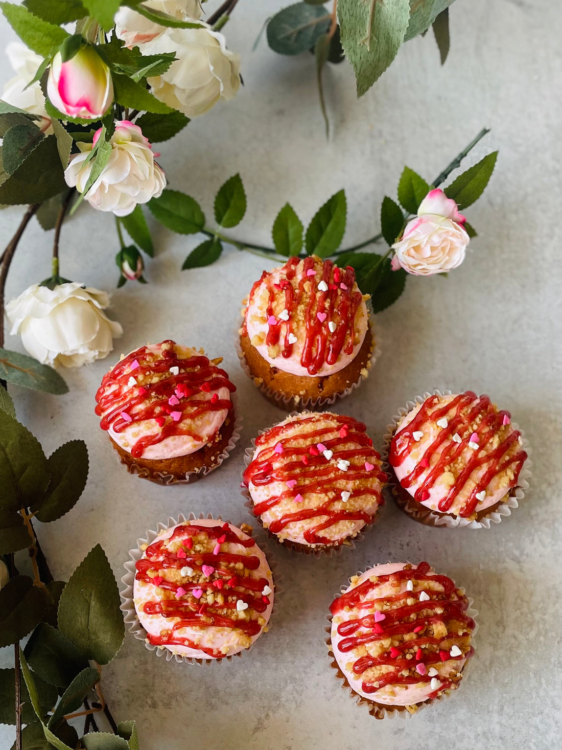 Strawberry Cookie Crunch Cupcake