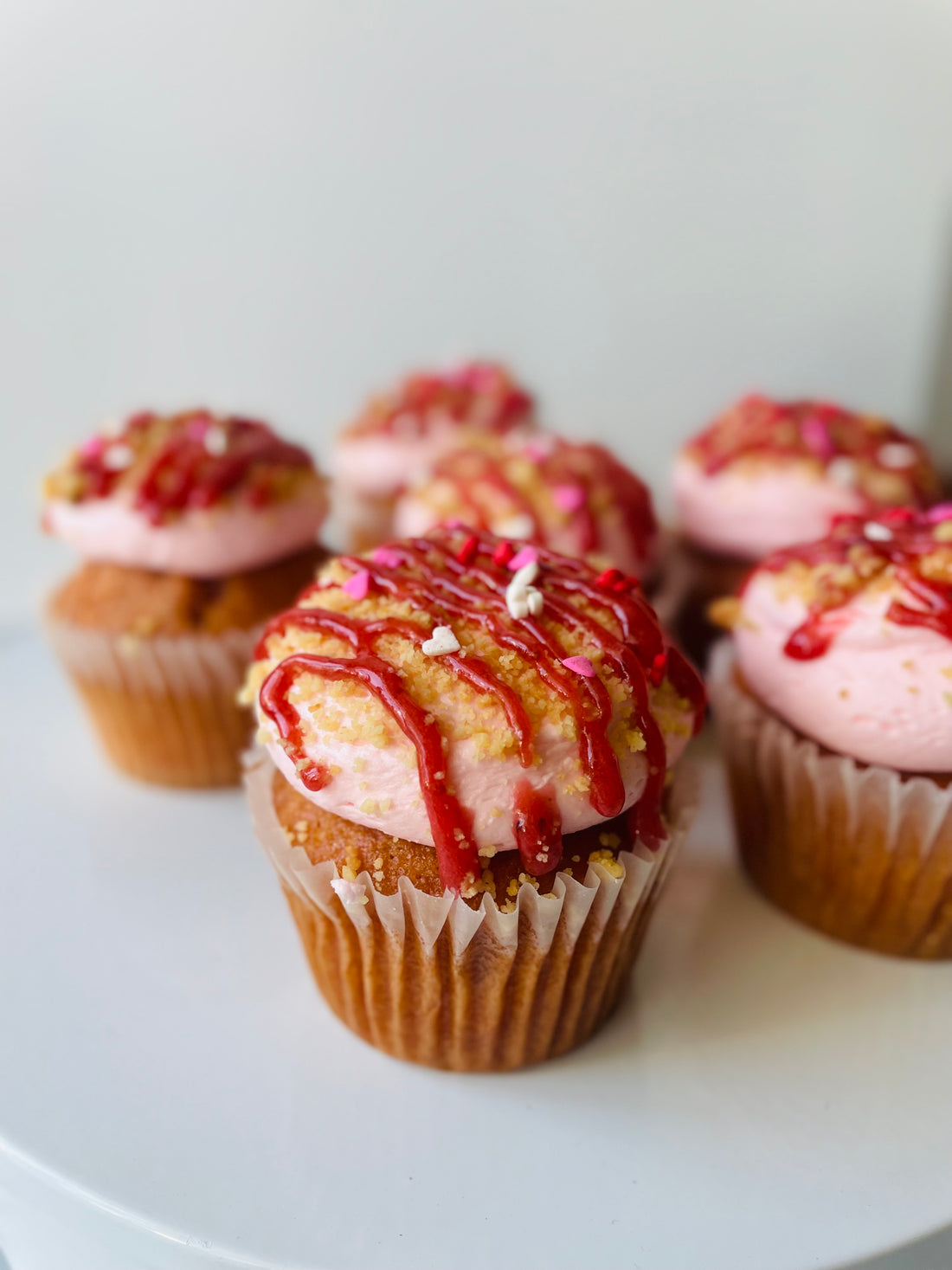 Strawberry Cookie Crunch Cupcake
