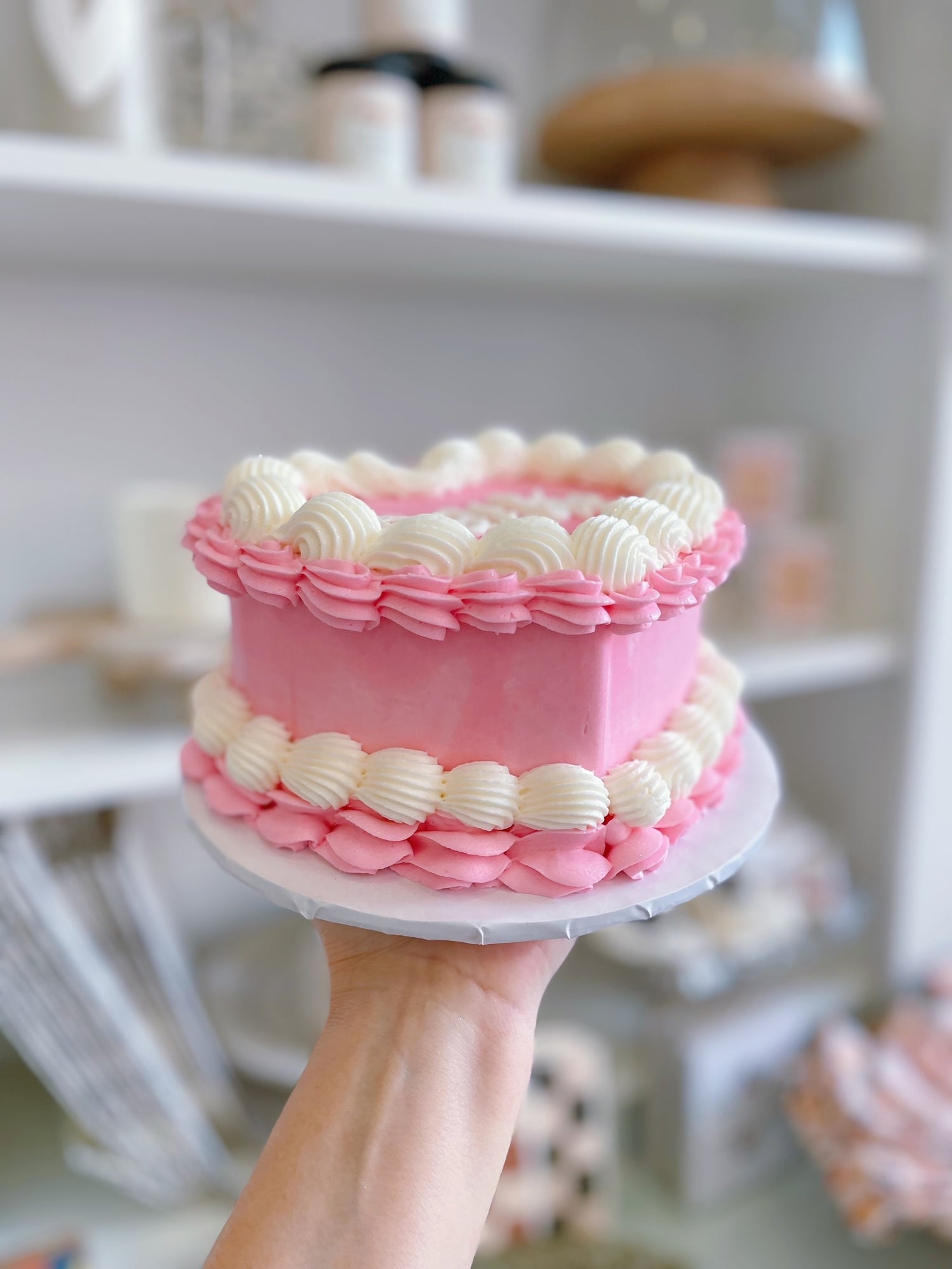 Pink Heart Barbie Cake