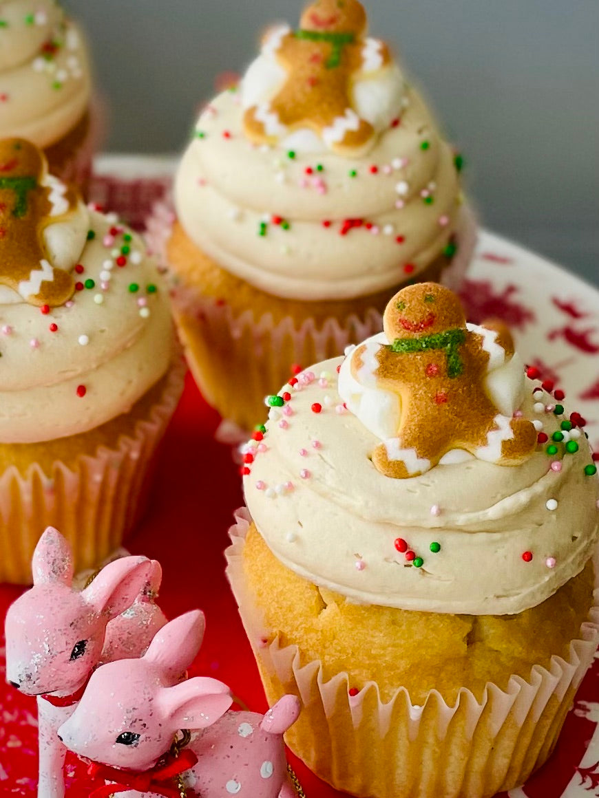 Christmas Cookie Butter Cupcakes
