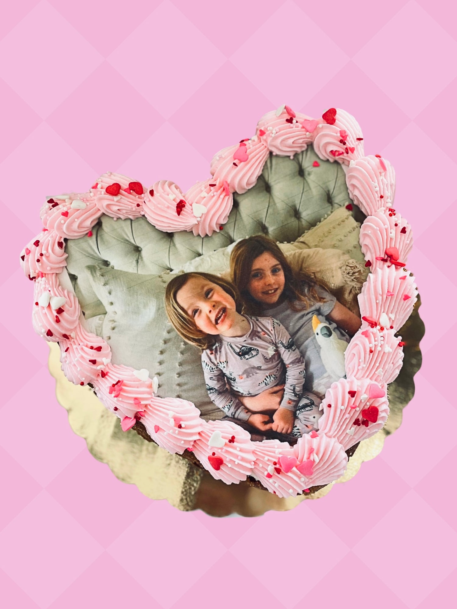 Heart Cookie Photo Cake