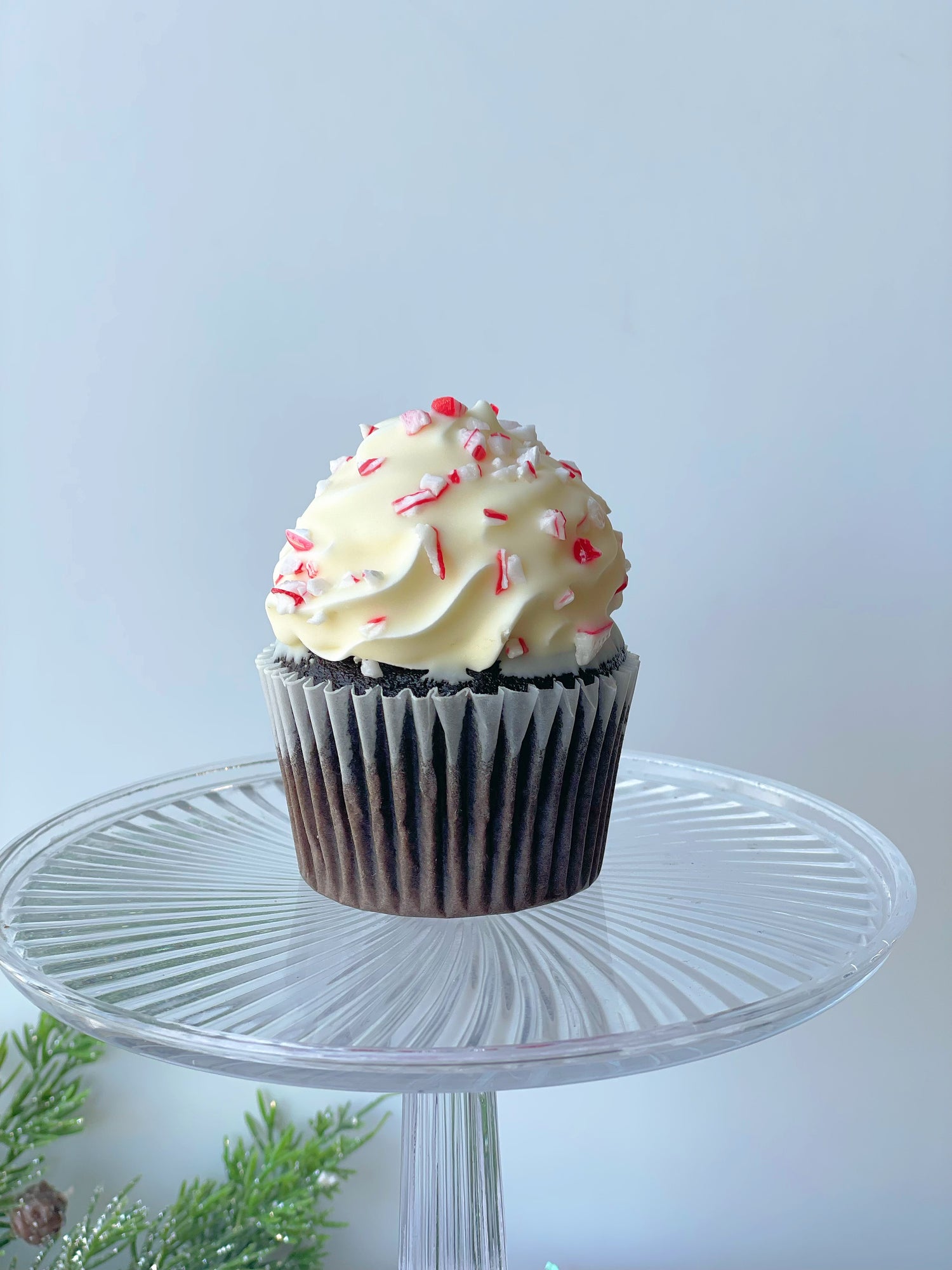 White Chocolate Peppermint Cupcake