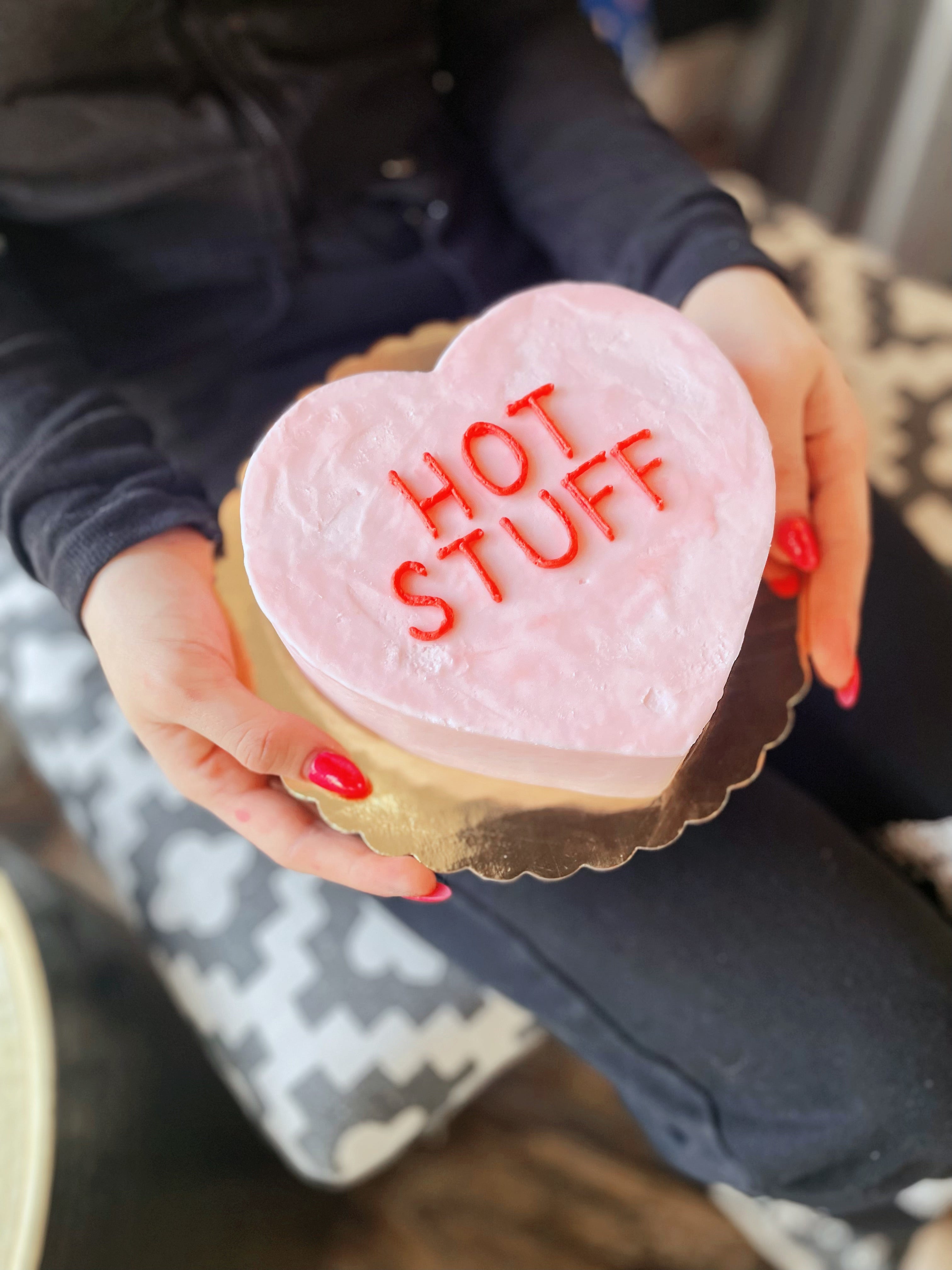 Conversation Heart Cake