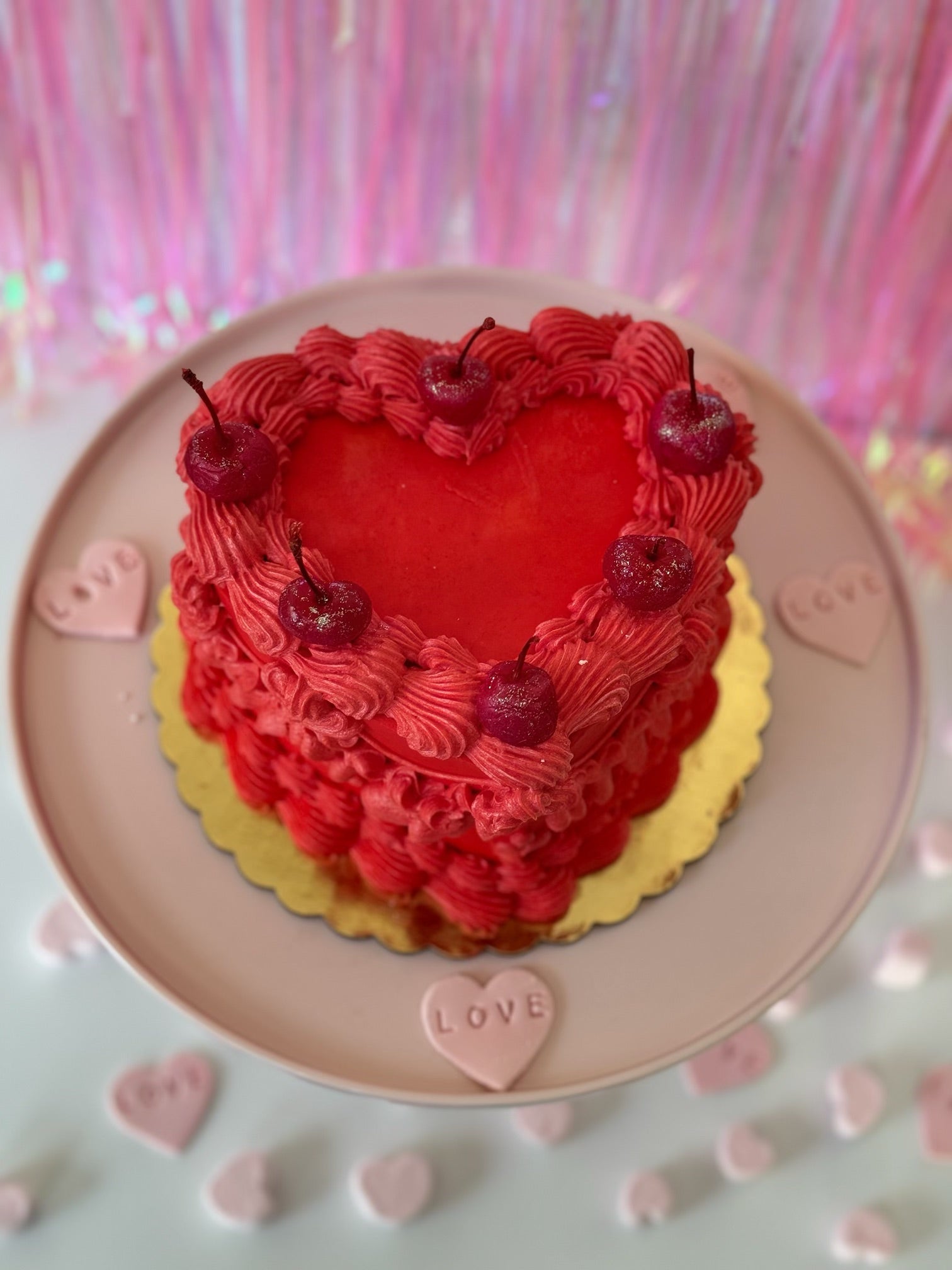 Vintage Valentine Cake