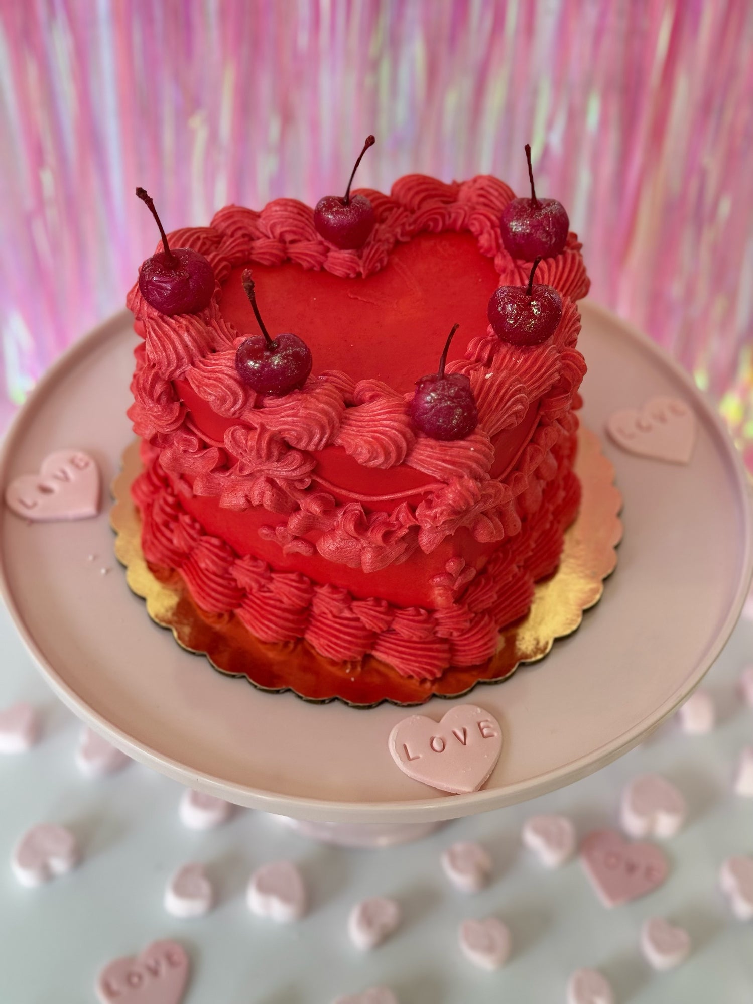 Vintage Valentine Cake