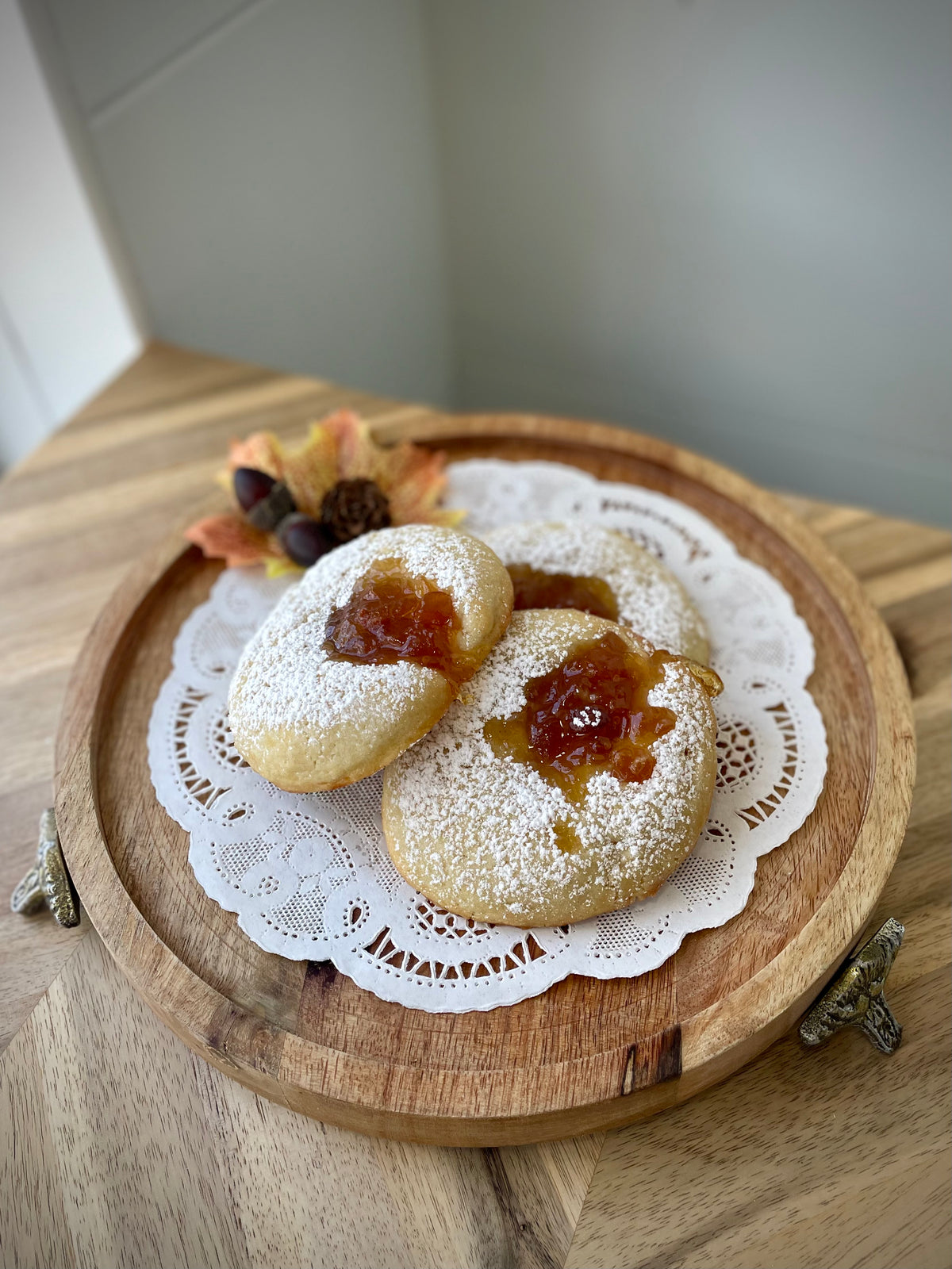 Pear Thumbprint Butter Cookies