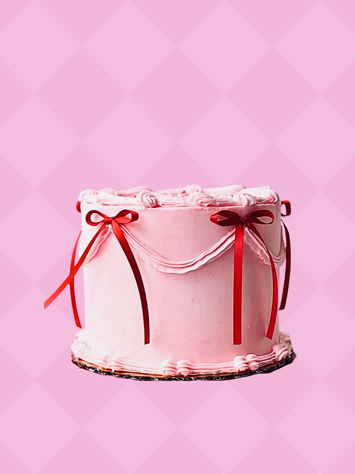 Pink Vintage Bow Cake
