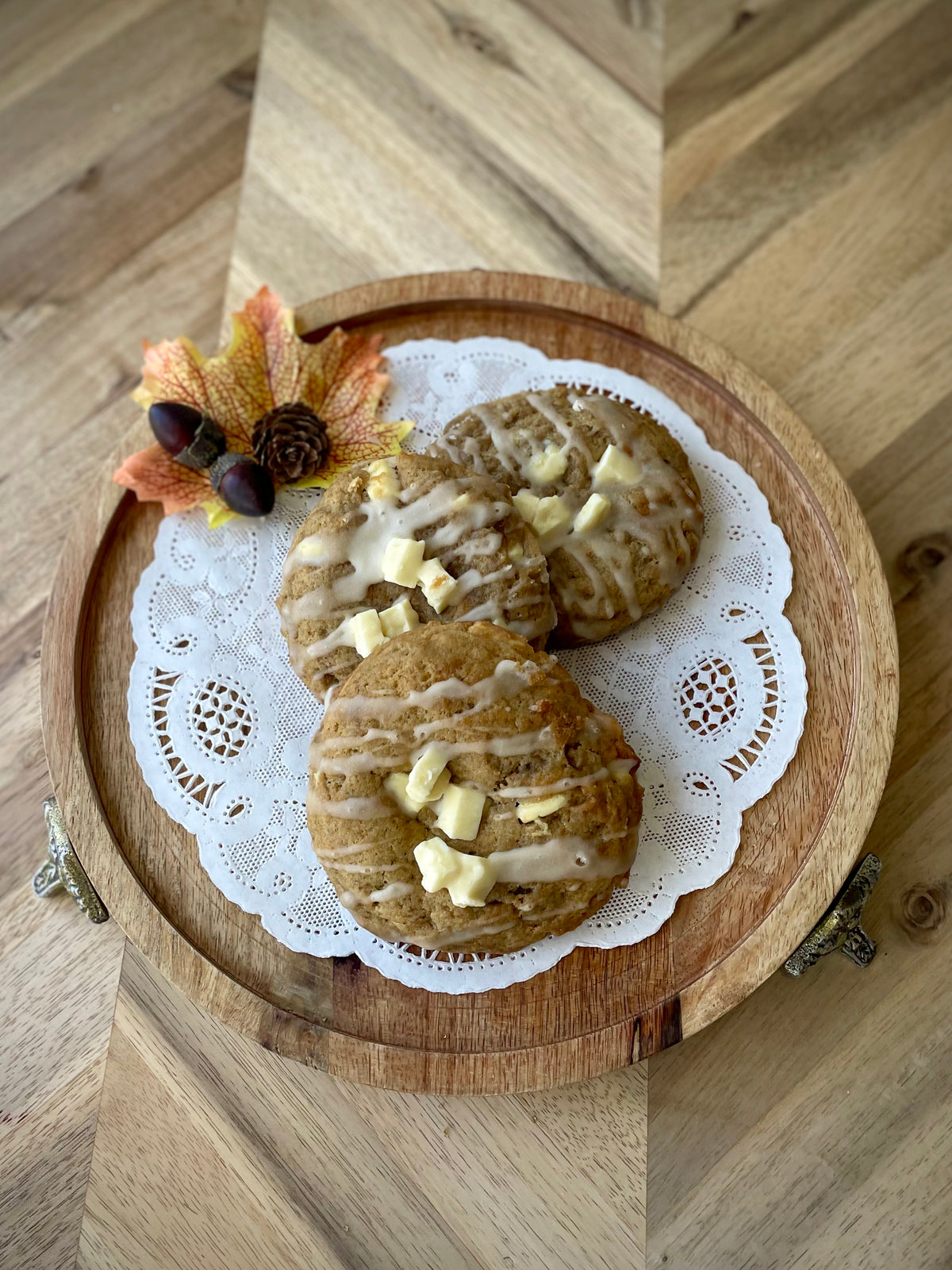 Spiced White Chocolate Maple Cookies